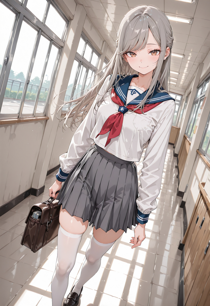 【健全絵】委員長なハーフアップちゃん